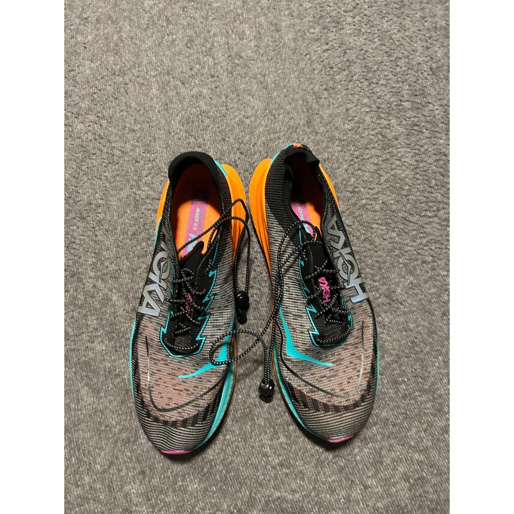 Hoka One One Mach X 2 Mens Size 12 Black Blue Athletic Running Shoes Sneakers
